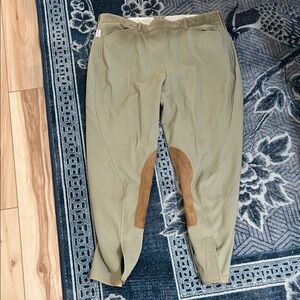 Tailored Sportsman Riding Breeches with Brown suede Knee Patches